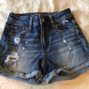 American Eagle mid-rise denim shorts